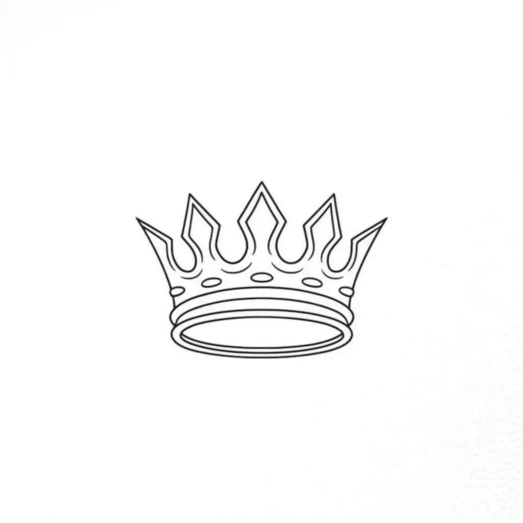 Minimalist King's Crown Chest Tattoo Design Minimalist King's Crown Chest Tattoo Design