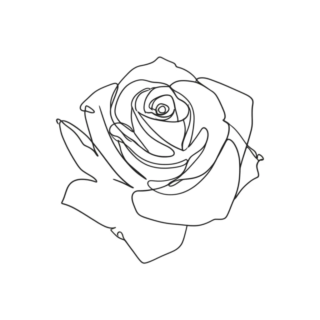 Minimalist Rose Tattoo: Simple and Elegant Design Ideas