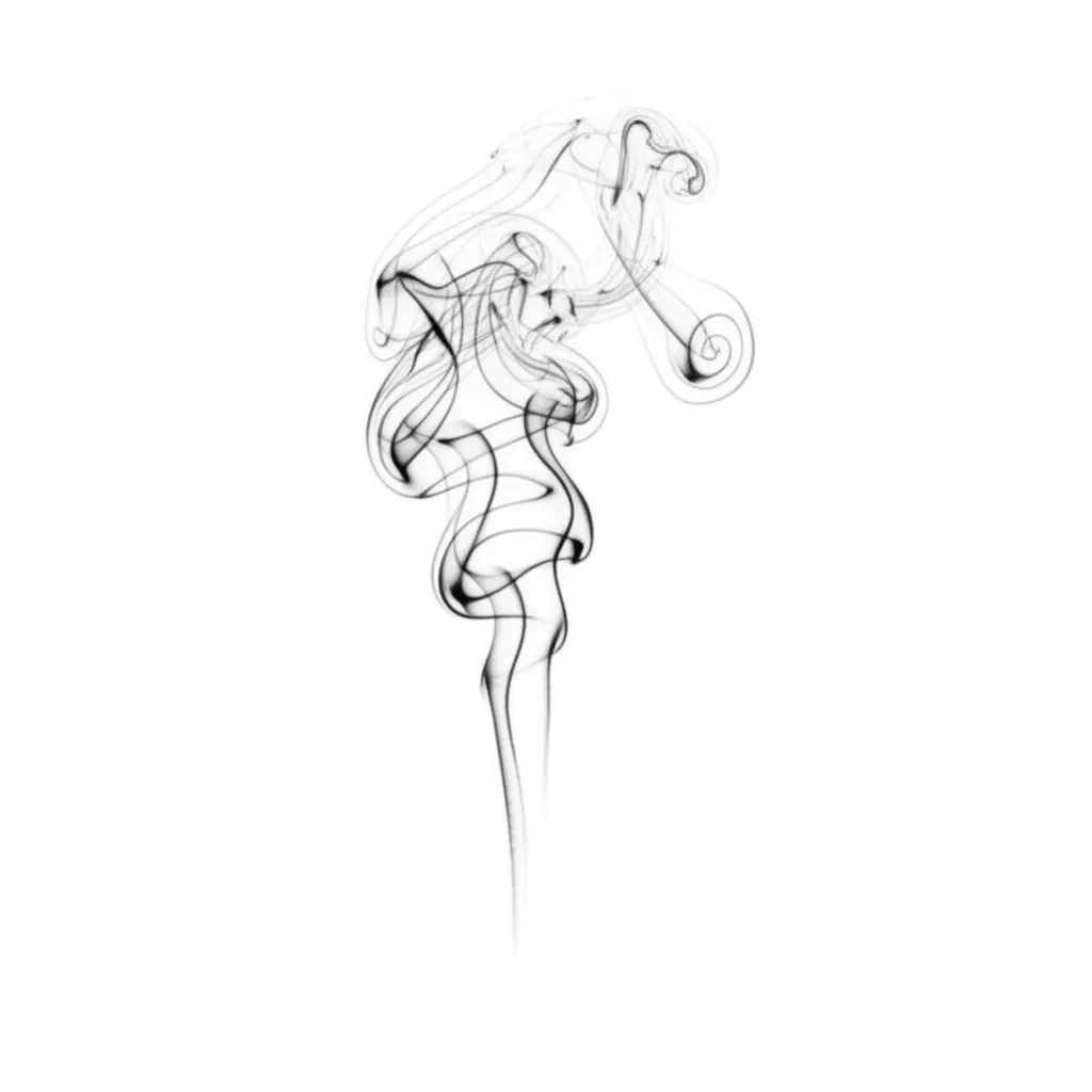 Minimalist Smoke Tattoo Design
