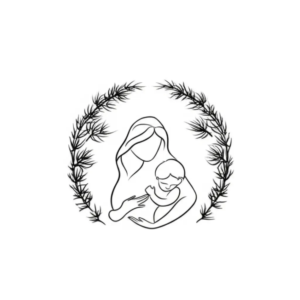 Minimalist Juniper Tree Mother and Children Tattoo: Juniper & Jameson Minimalist Juniper Tree Mother and Children Tattoo: Juniper & Jameson