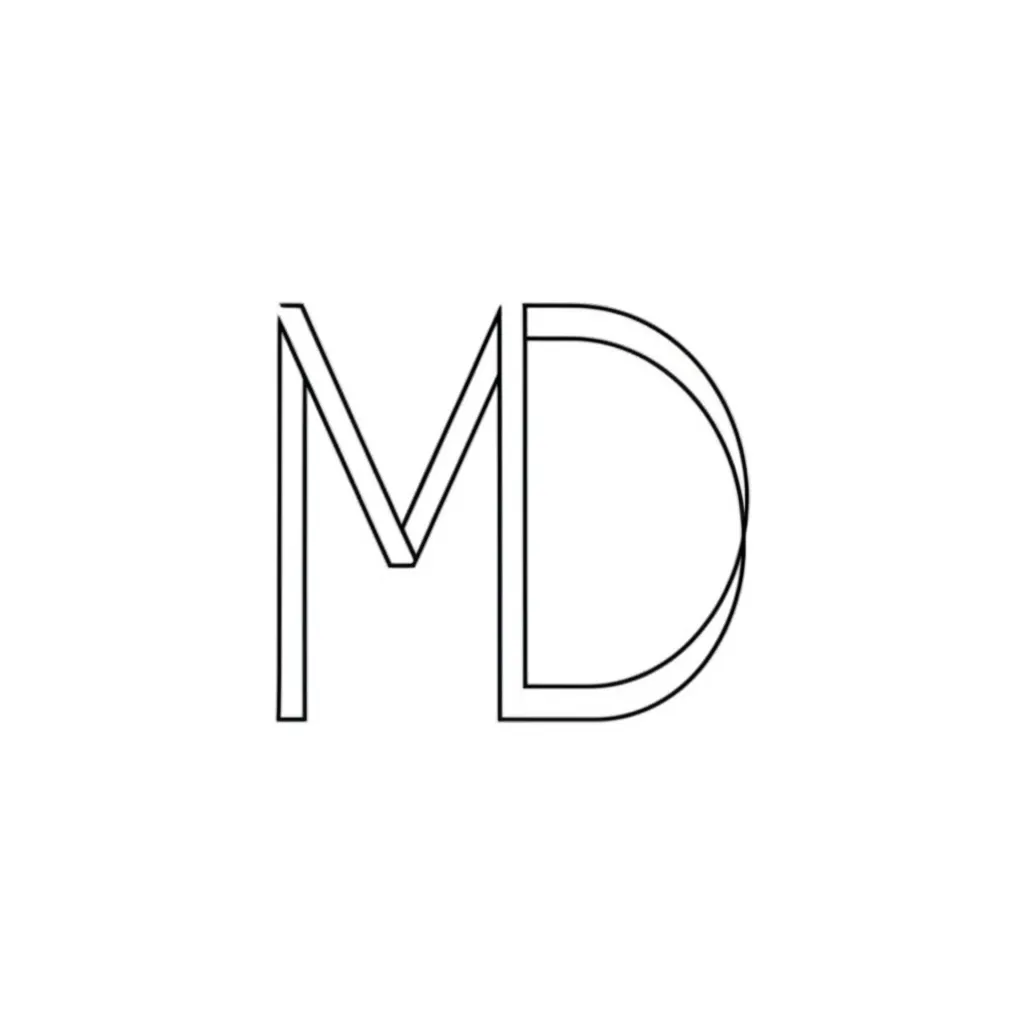 Minimalist MD Logo Tattoo Design