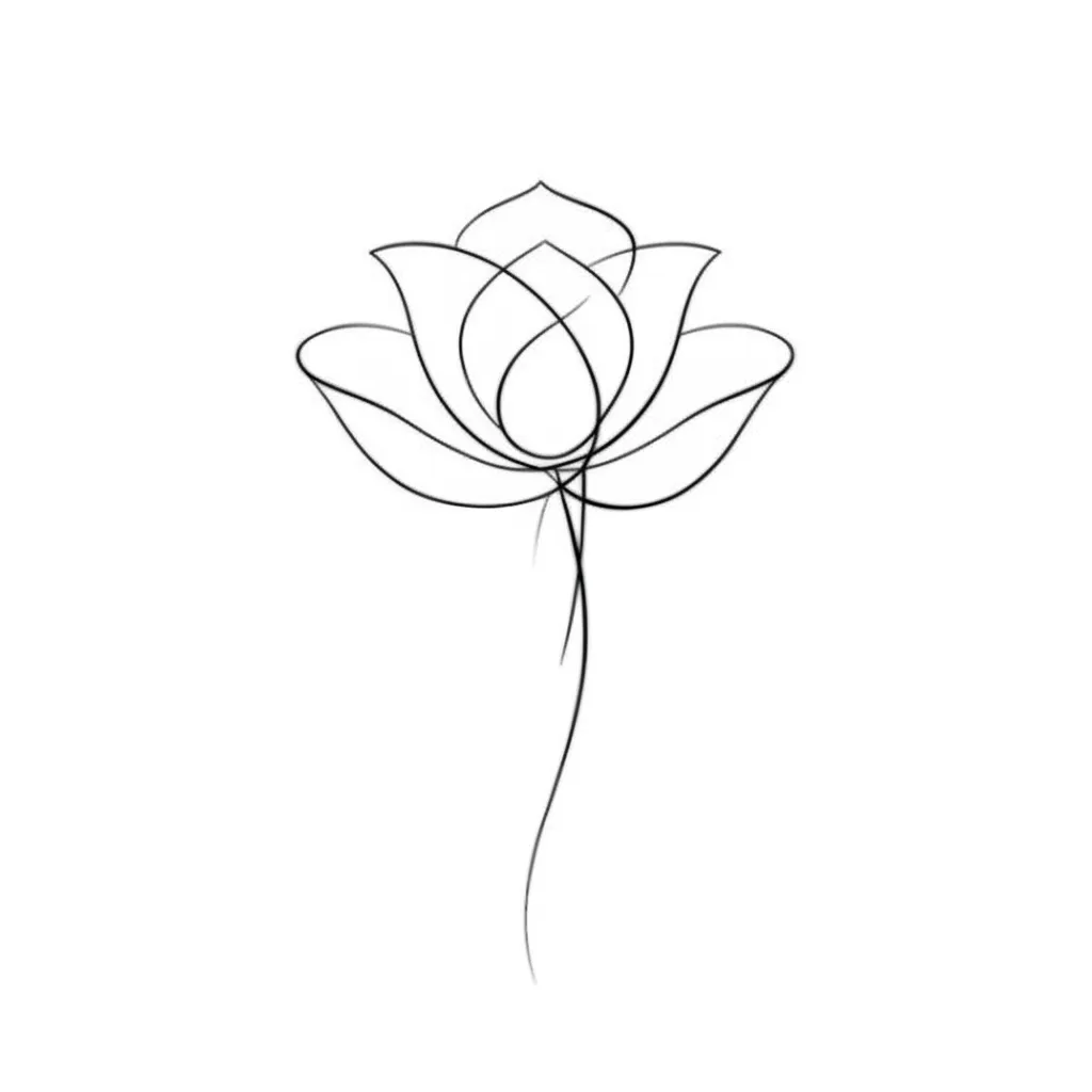 Minimalist Lotus Flower Tattoo Design Minimalist Lotus Flower Tattoo Design