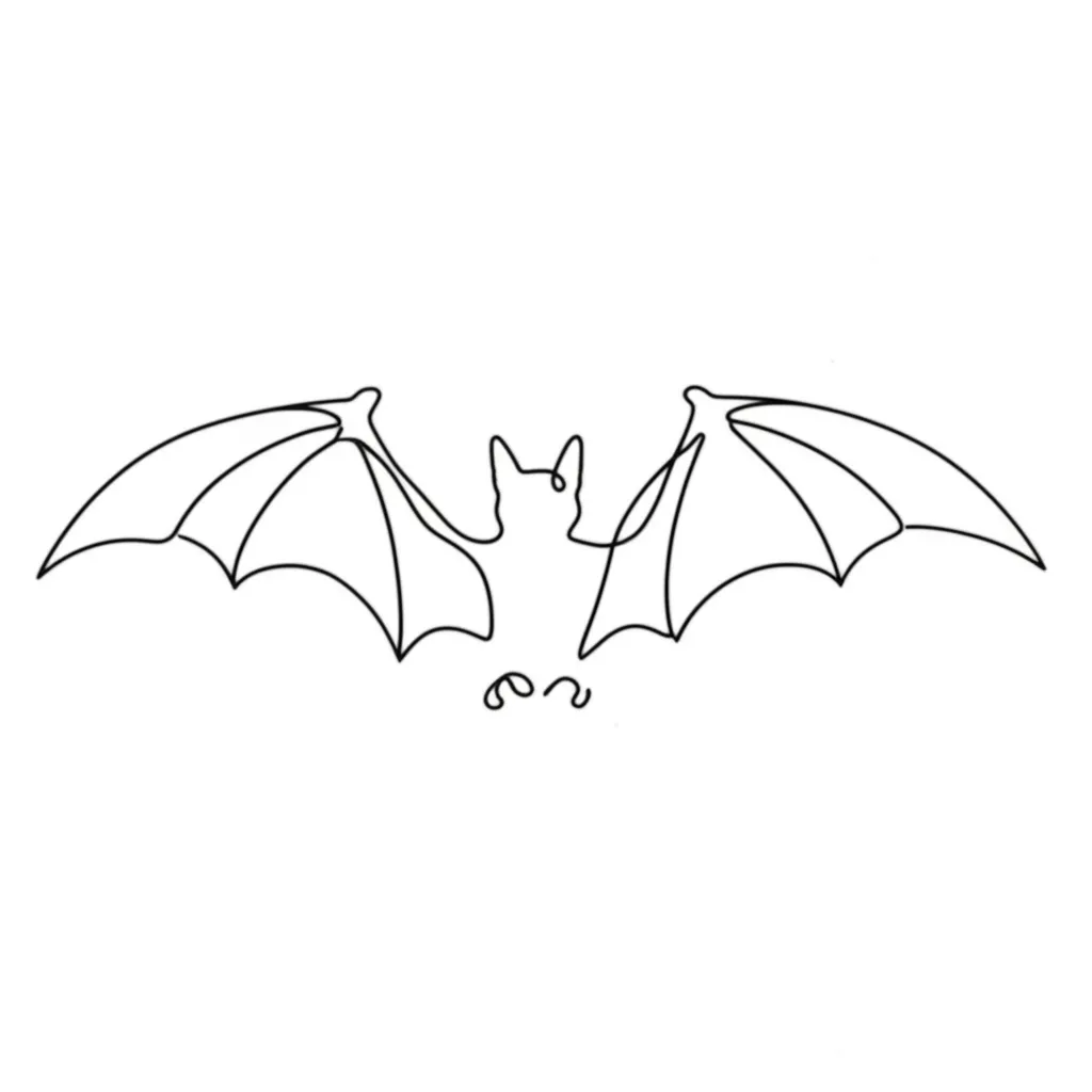 Minimalist Bat Tattoo in Memory of Ozzy Osbourne