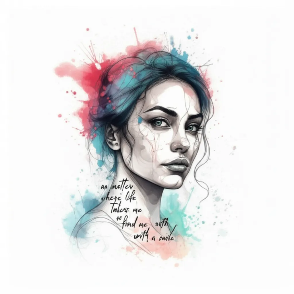 Watercolor Forearm Tattoo: Find Me With a Smile Watercolor Forearm Tattoo: Find Me With a Smile