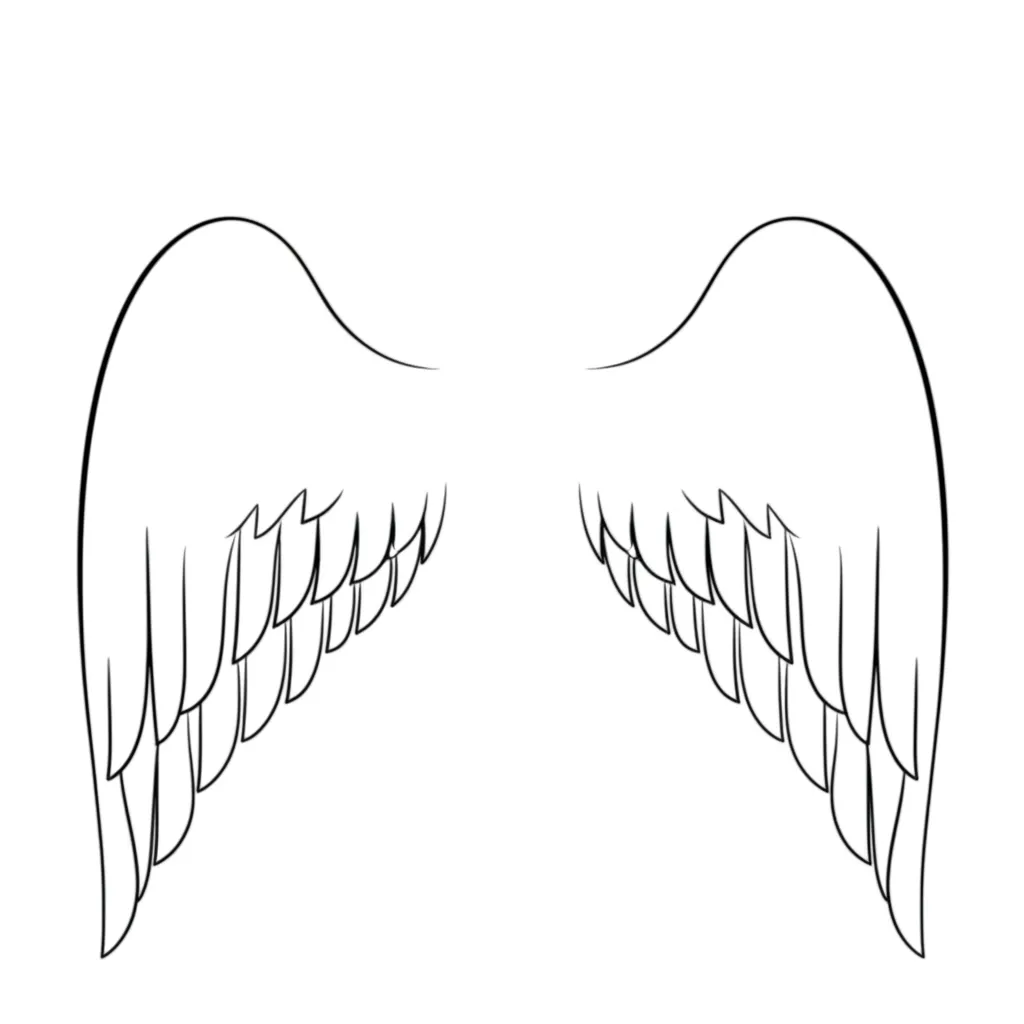 Minimalist Seraphim Wings Tattoo Design Minimalist Seraphim Wings Tattoo Design