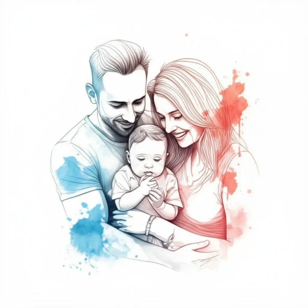 Watercolor Family Tattoo Design Ideas Watercolor Family Tattoo Design Ideas