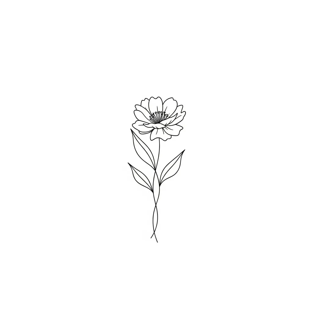 Minimalist Flower Tattoo Design for Sleeve Minimalist Flower Tattoo Design for Sleeve