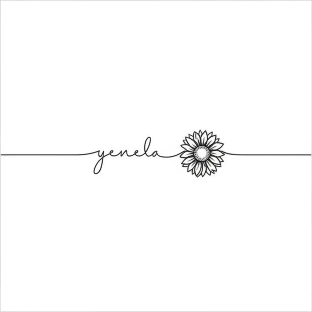 Yenela Sunflower Inner Arm Tattoo: Minimalist Design