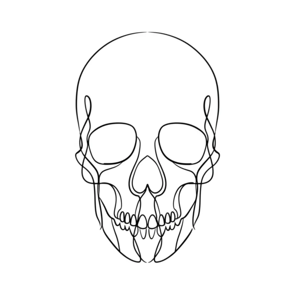 Minimalist Calaveras Tattoo Design