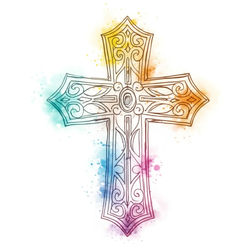 Watercolor Cross Tattoo Design: Meaning and Ideas Watercolor Cross Tattoo Design: Meaning and Ideas