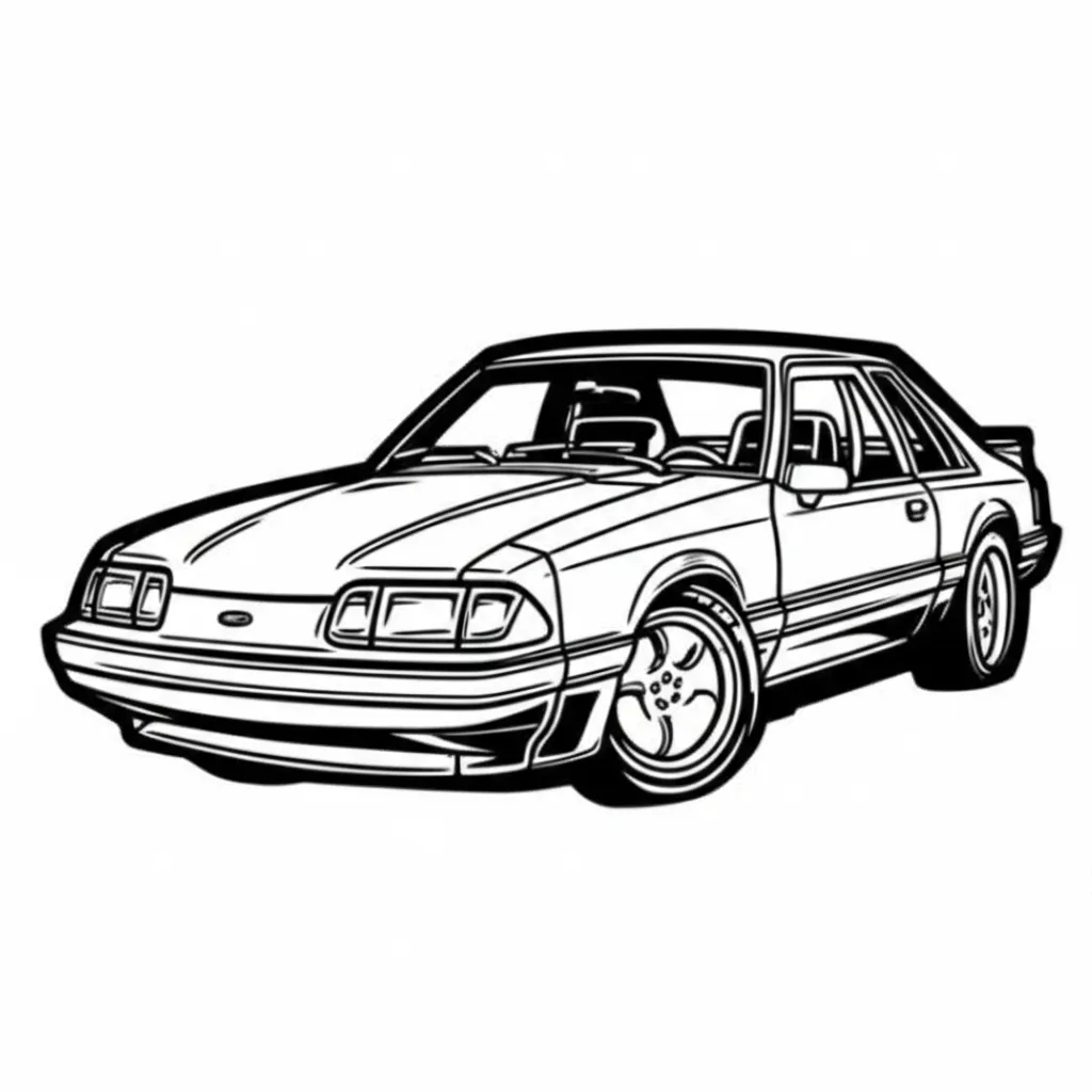 1989 Foxbody Mustang Graffiti Tattoo Design