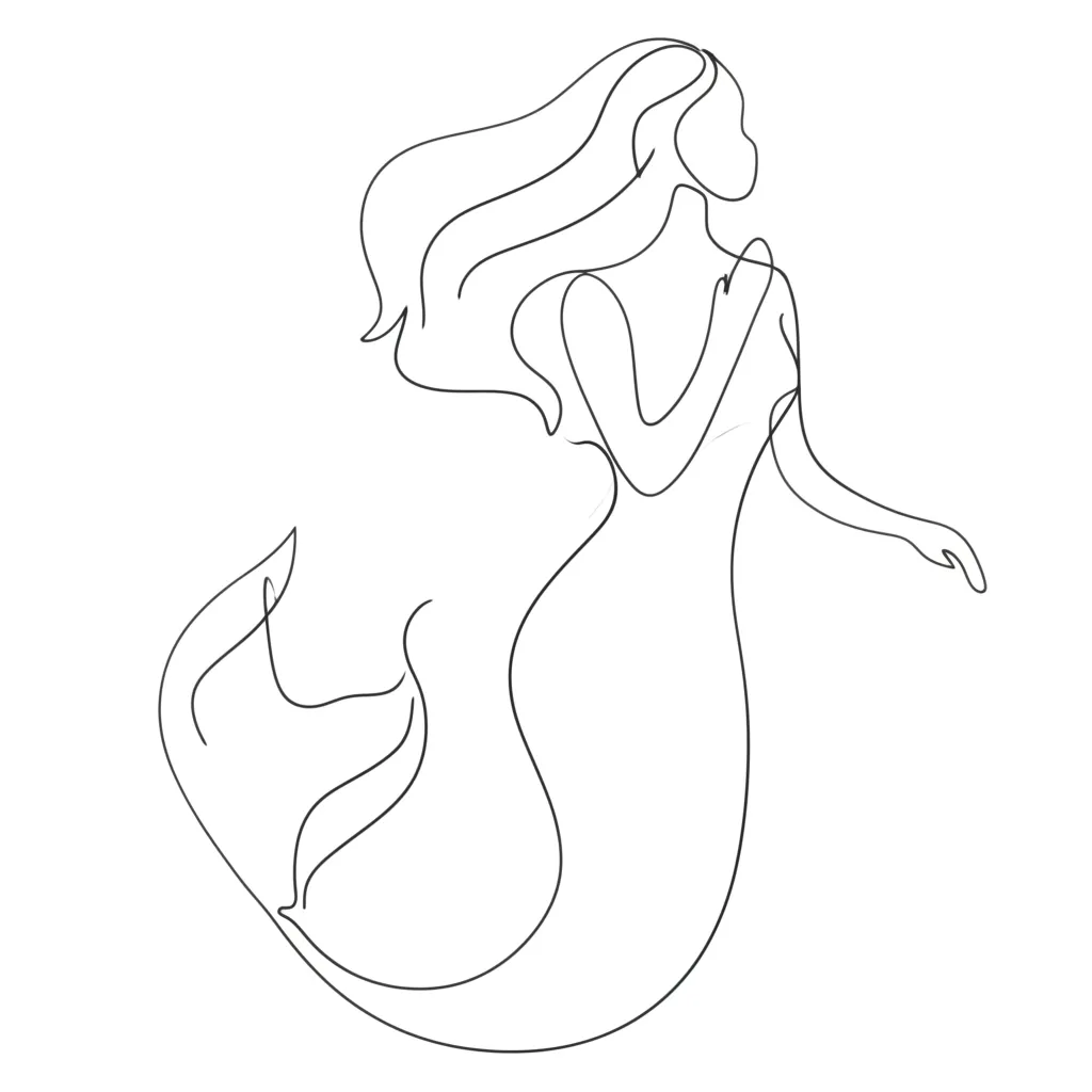 Minimalist Mermaid Tattoo Design: A Timeless Ocean Inspiration