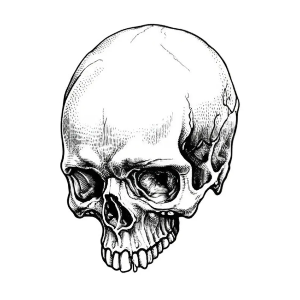 Gothic Skull Tattoo Idea