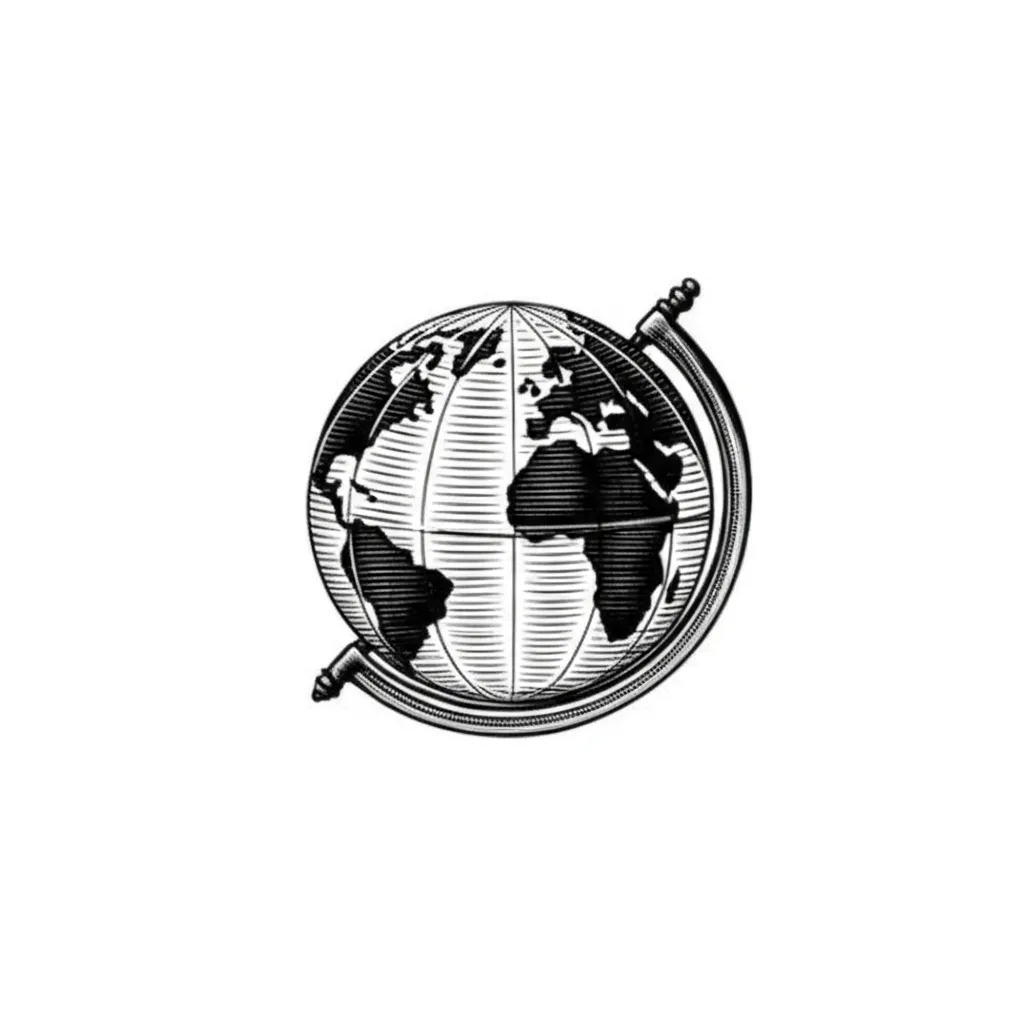 Blackwork Globe Tattoo: 'The World Is Yours' Design Blackwork Globe Tattoo: 'The World Is Yours' Design