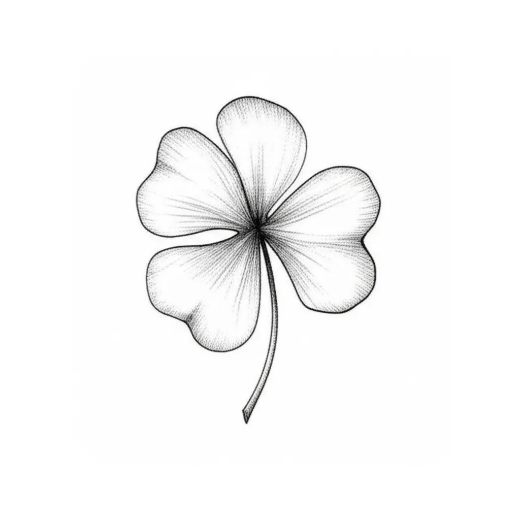 Minimalist Clover Leaf Tattoo Design Minimalist Clover Leaf Tattoo Design