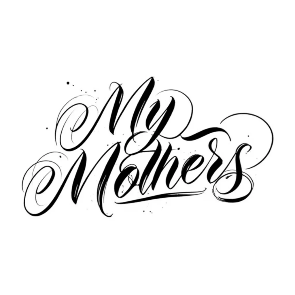 My Mothers Calligraphy Tattoo Design My Mothers Calligraphy Tattoo Design