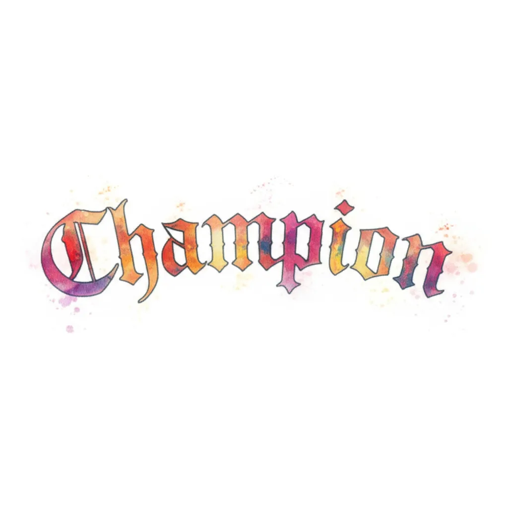 Champion Watercolor Tattoo on Stomach: Meaning & Design Ideas Champion Watercolor Tattoo on Stomach: Meaning & Design Ideas