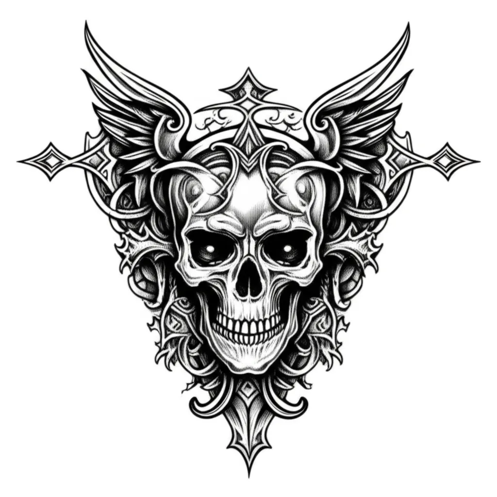 Gothic Skull Tattoo: Freedom and Release Gothic Skull Tattoo: Freedom and Release