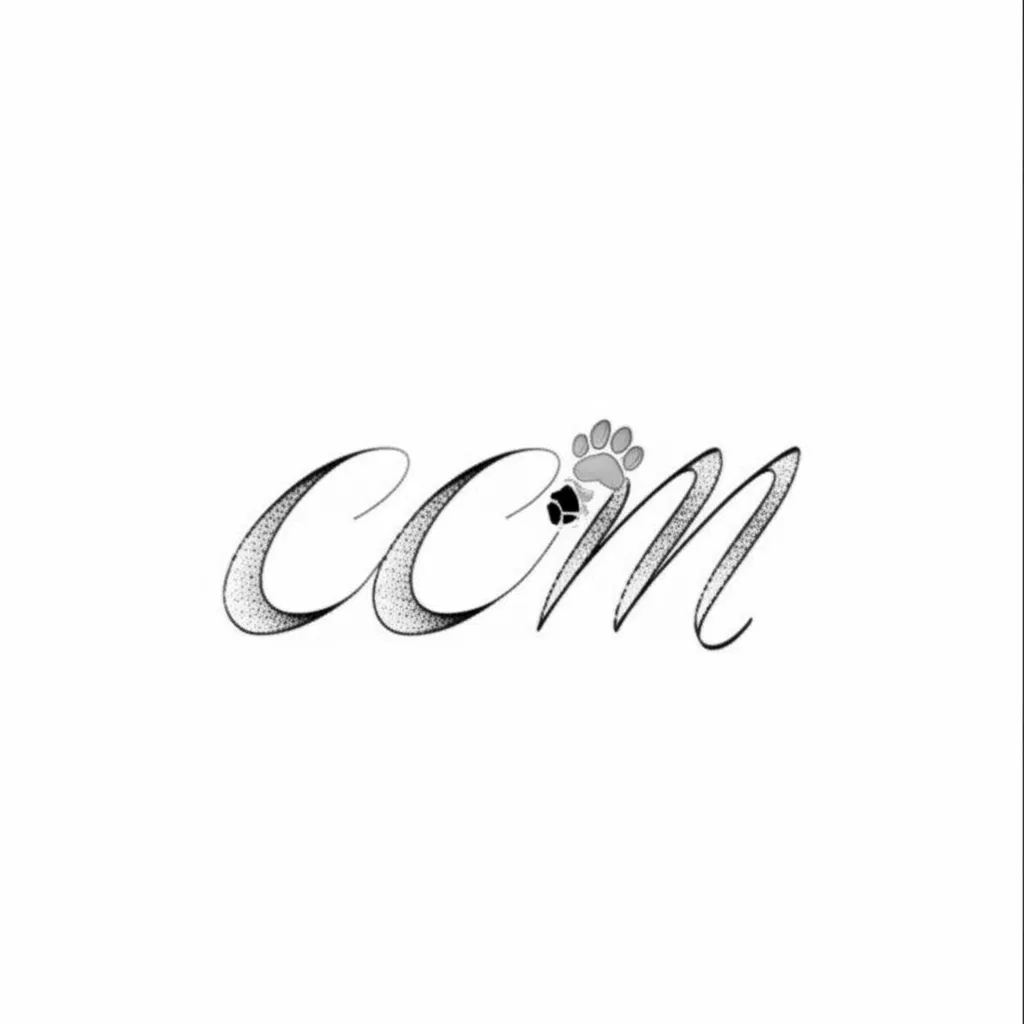 CCM Paw Print Fine Line Tattoo Design CCM Paw Print Fine Line Tattoo Design