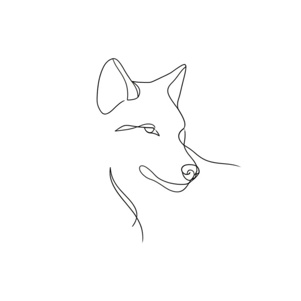 Minimalist Wolf Tattoo Design: Simple and Elegant