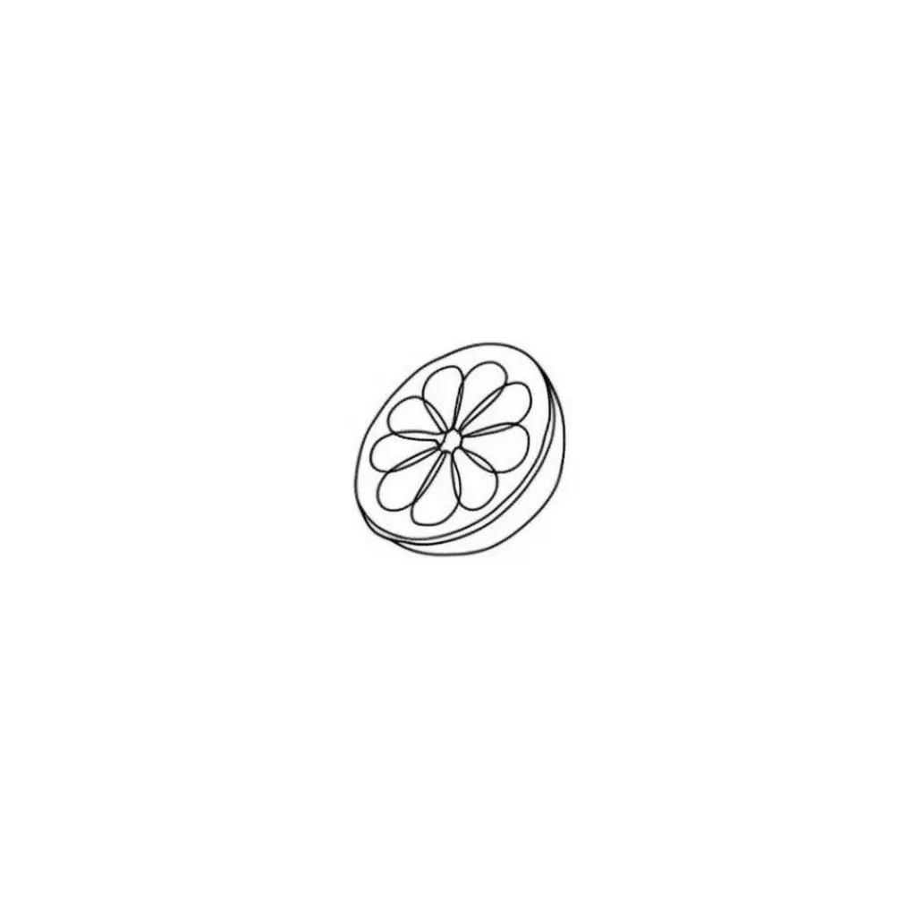 Minimalist Orange Slice Tattoo Idea Minimalist Orange Slice Tattoo Idea