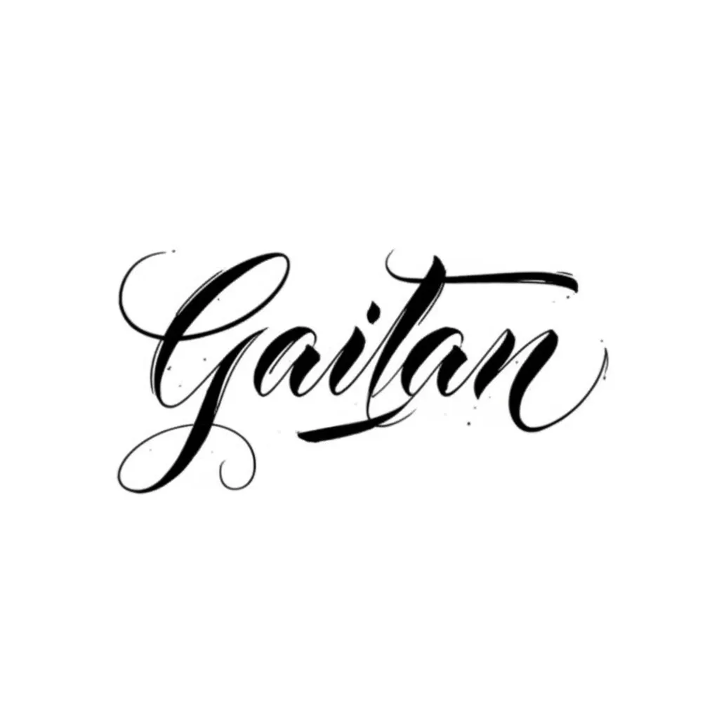 Gaitan Calligraphy Forearm Tattoo Design