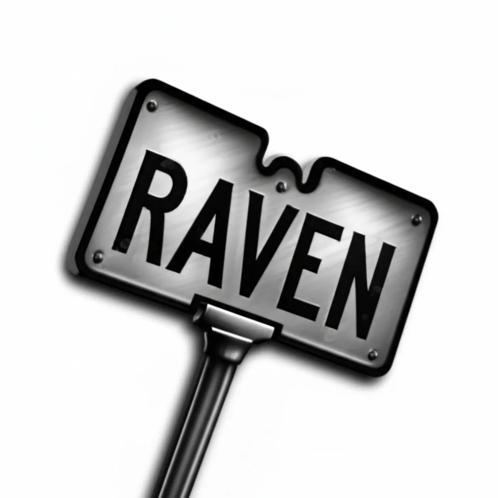 Realistic Raven Street Sign Tattoo Design Realistic Raven Street Sign Tattoo Design