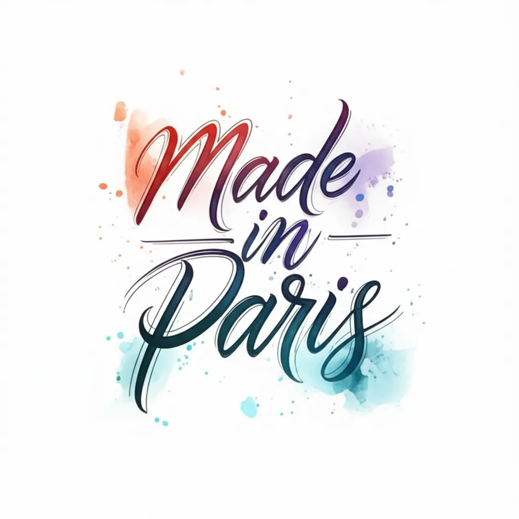 Made in Paris Watercolor Script Tattoo Design Made in Paris Watercolor Script Tattoo Design