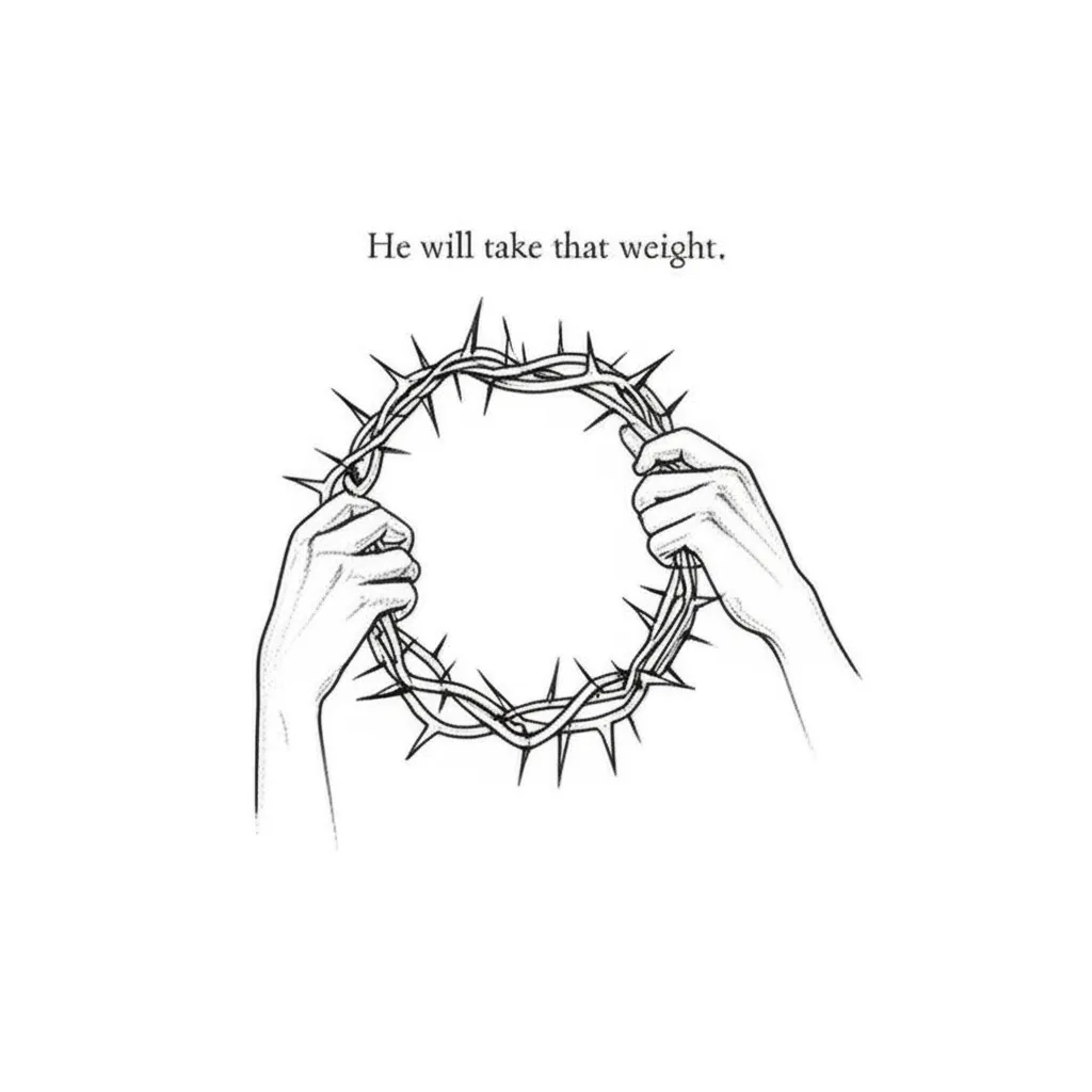 Minimalist Crown of Thorns Tattoo: He Will Take That Weight Minimalist Crown of Thorns Tattoo: He Will Take That Weight