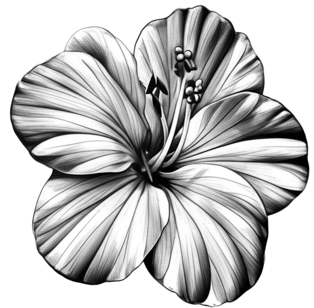 Realistic Lily and Hibiscus Flower Tattoo Design Realistic Lily and Hibiscus Flower Tattoo Design