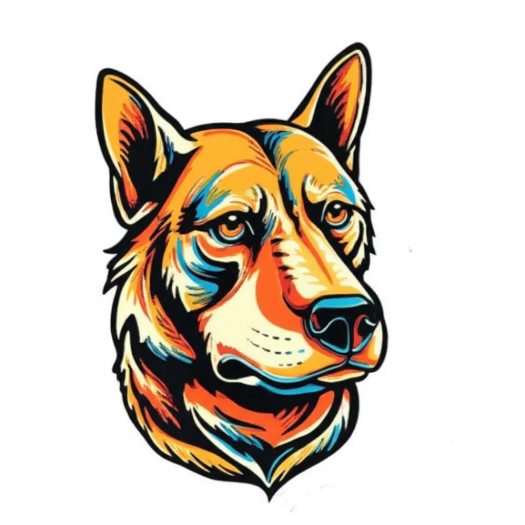Anime Dog Tattoo Design: A Vibrant and Unique Pet Portrait