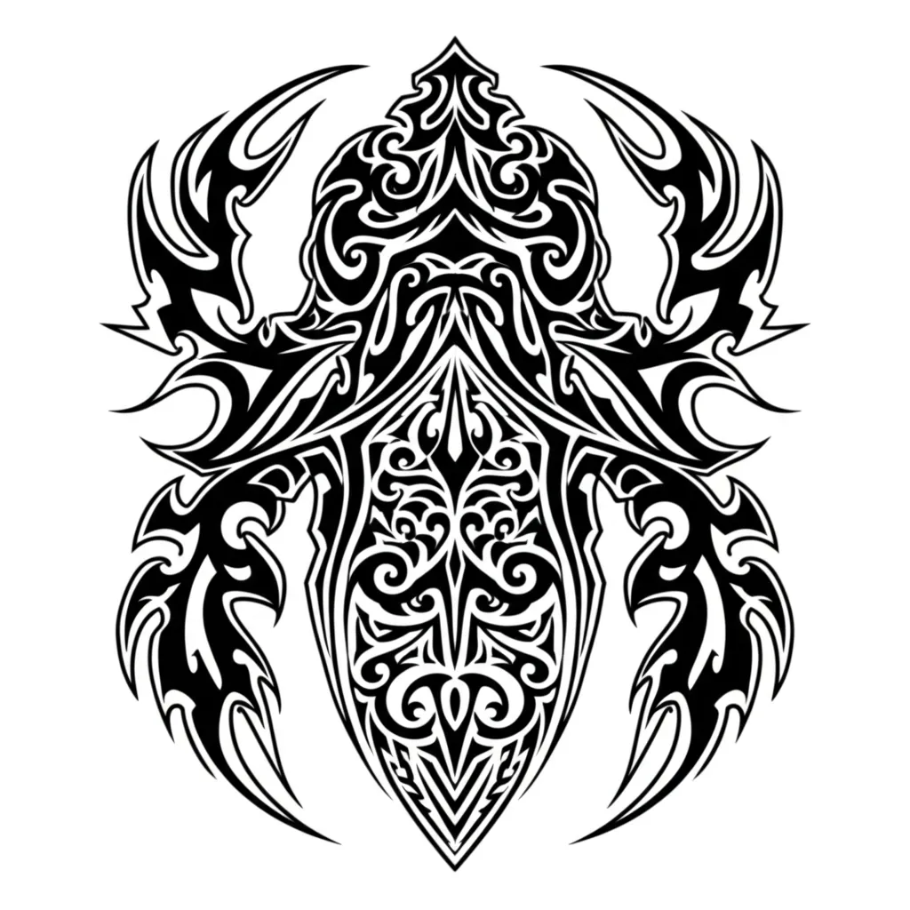 Tribal Beetle Tattoo Design for Cadillac Kings Fans