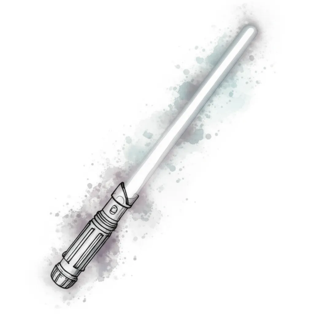 Watercolor Grey Lightsaber Tattoo Idea Watercolor Grey Lightsaber Tattoo Idea