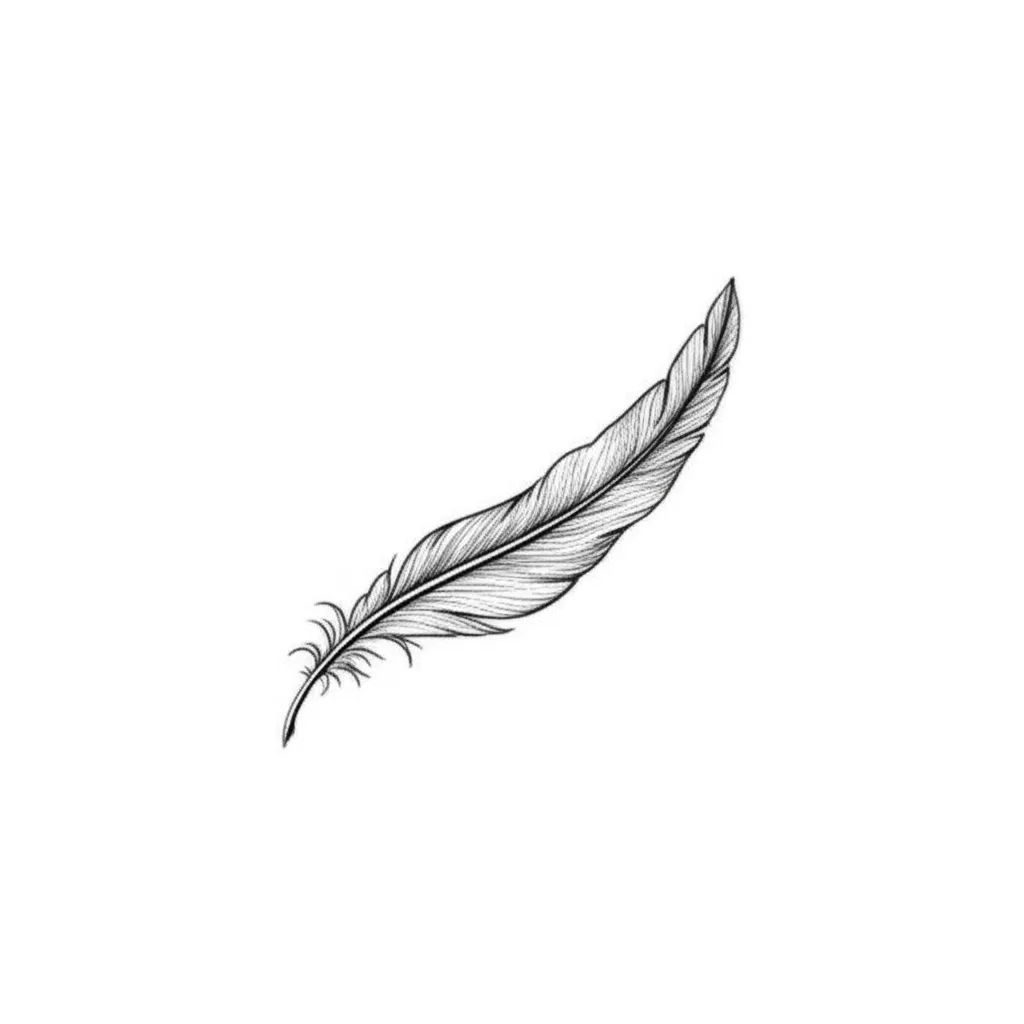 Minimalist Eagle Feather Tattoo with Name 'Maggie'