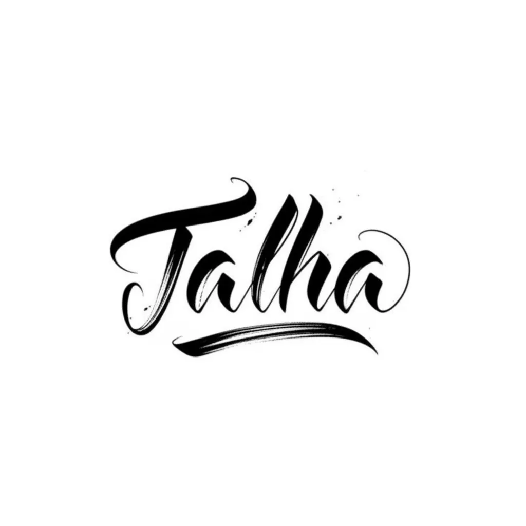 Talha Calligraphy Tattoo Design