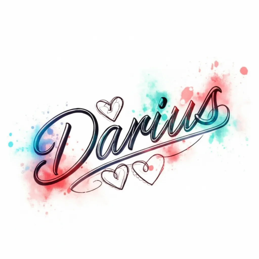 Watercolor Thigh Tattoo: Darius Hearts Design Watercolor Thigh Tattoo: Darius Hearts Design