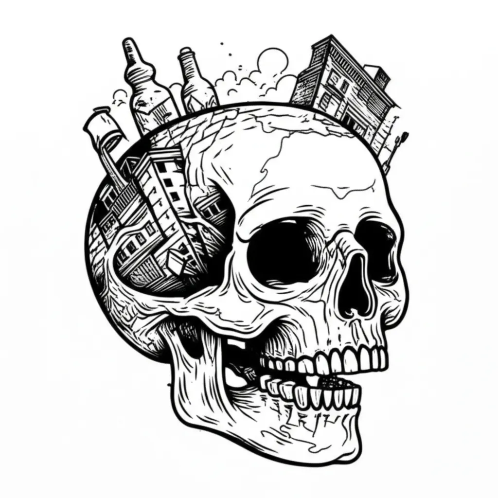 Graffiti Skull Tattoo: A Symbolic Representation of Self-Destruction