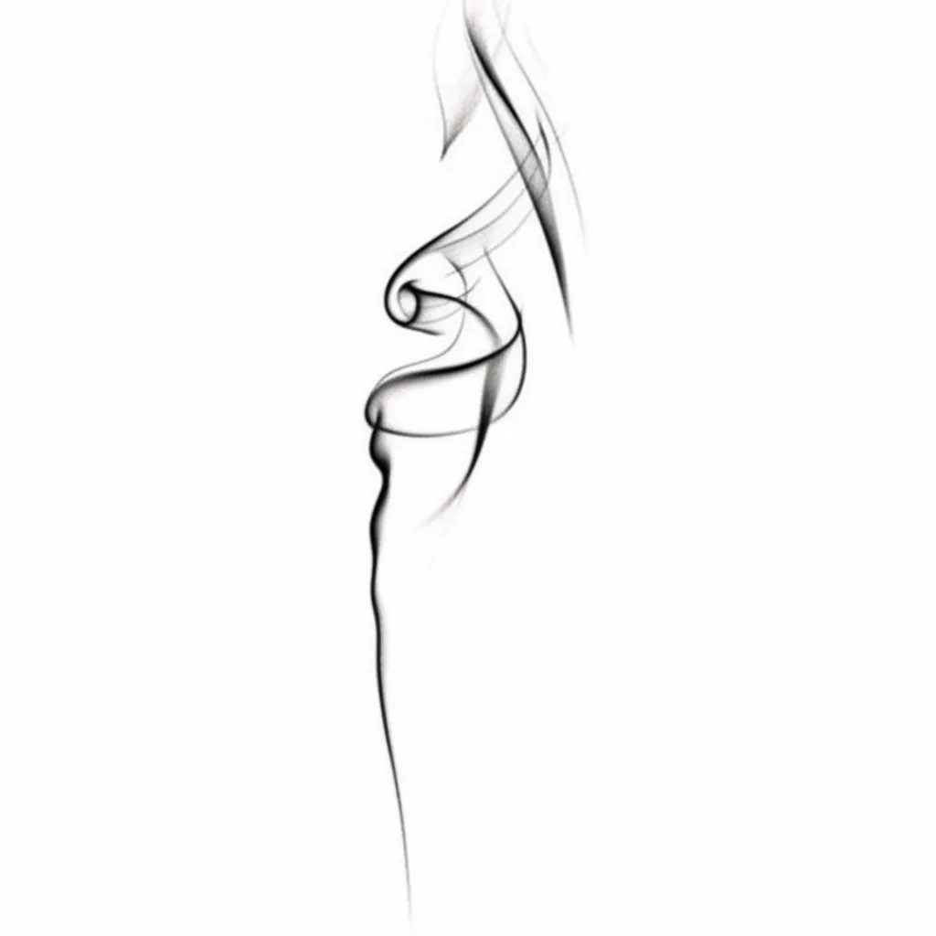 Minimalist Smoke Tattoo Design Idea