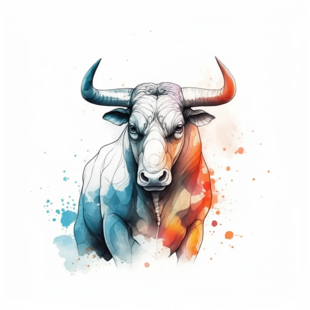 Watercolor Toro Tattoo Design - Artistic Bull Tattoo Idea Watercolor Toro Tattoo Design - Artistic Bull Tattoo Idea