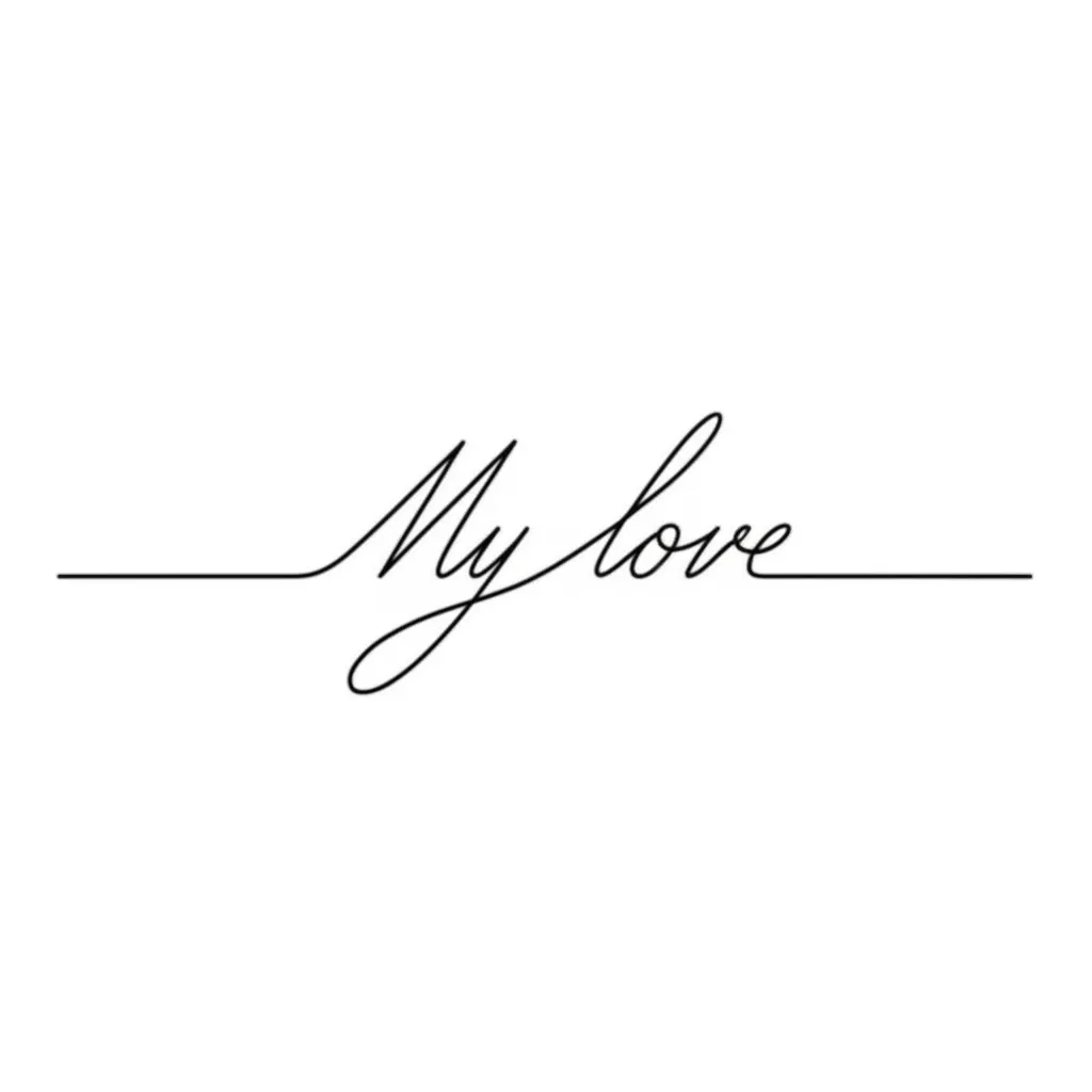 My Love Minimalist Tattoo Design