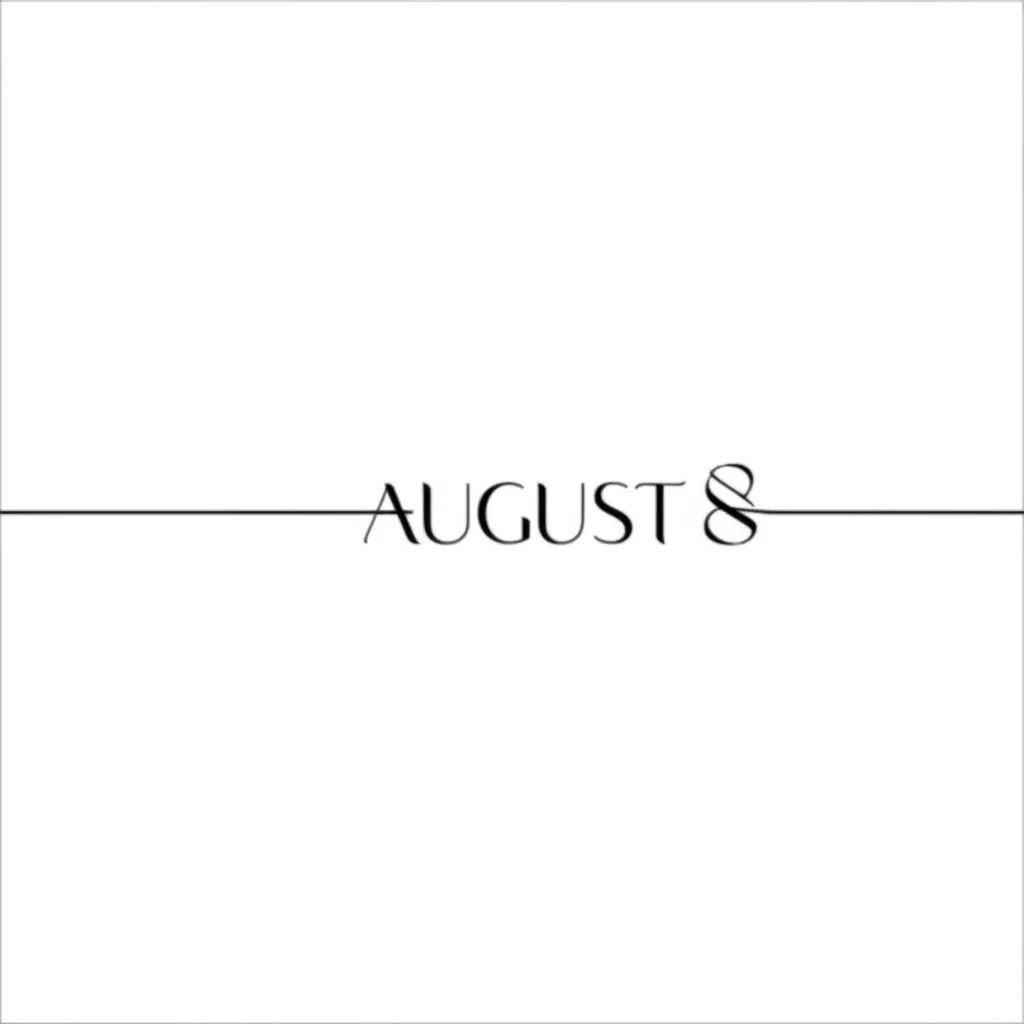 Minimalist August 8 2024 Date Tattoo Design