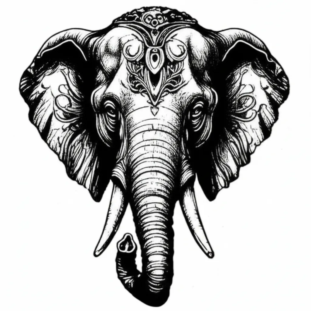 Gothic Buddha Elephant Tattoo Design Gothic Buddha Elephant Tattoo Design