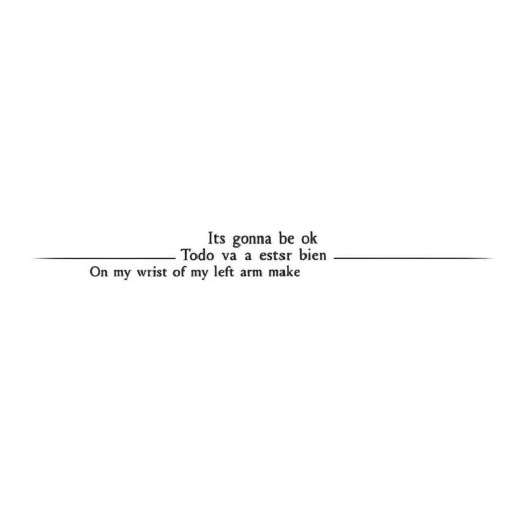 Minimalist 'Its Gonna Be Ok' Wrist Tattoo Design