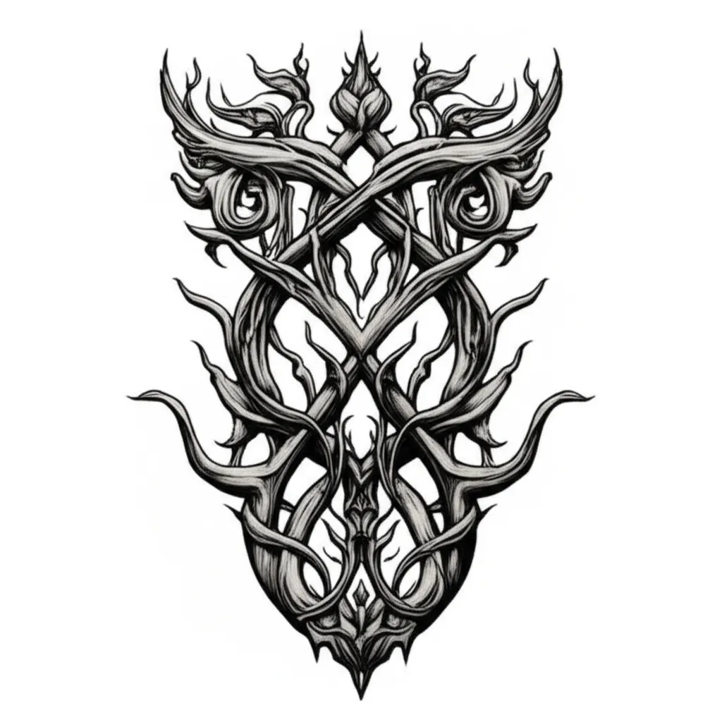 Gothic Vines Tattoo Design: Dark & Elegant Body Art