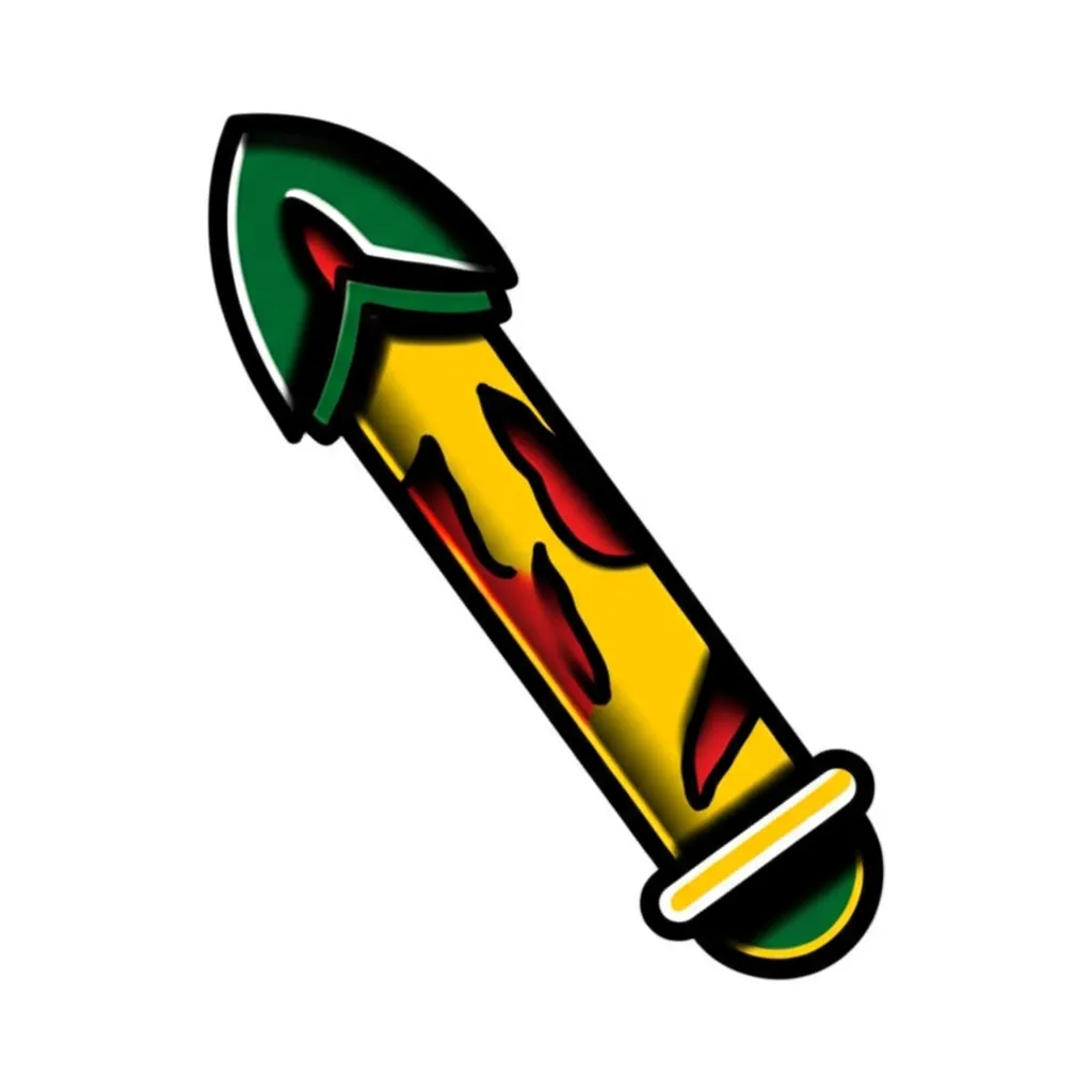 Tribal Penis Old School Tattoo Design