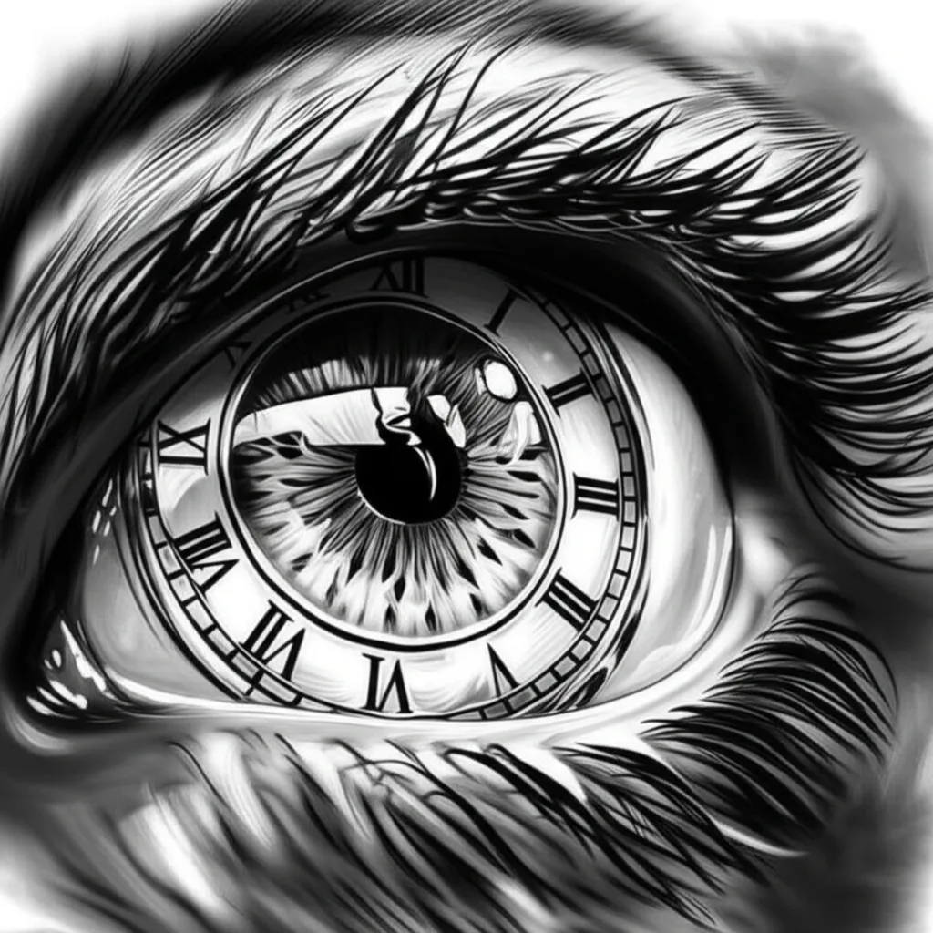 Realistic Eye Clock Tiger Tattoo Design Realistic Eye Clock Tiger Tattoo Design
