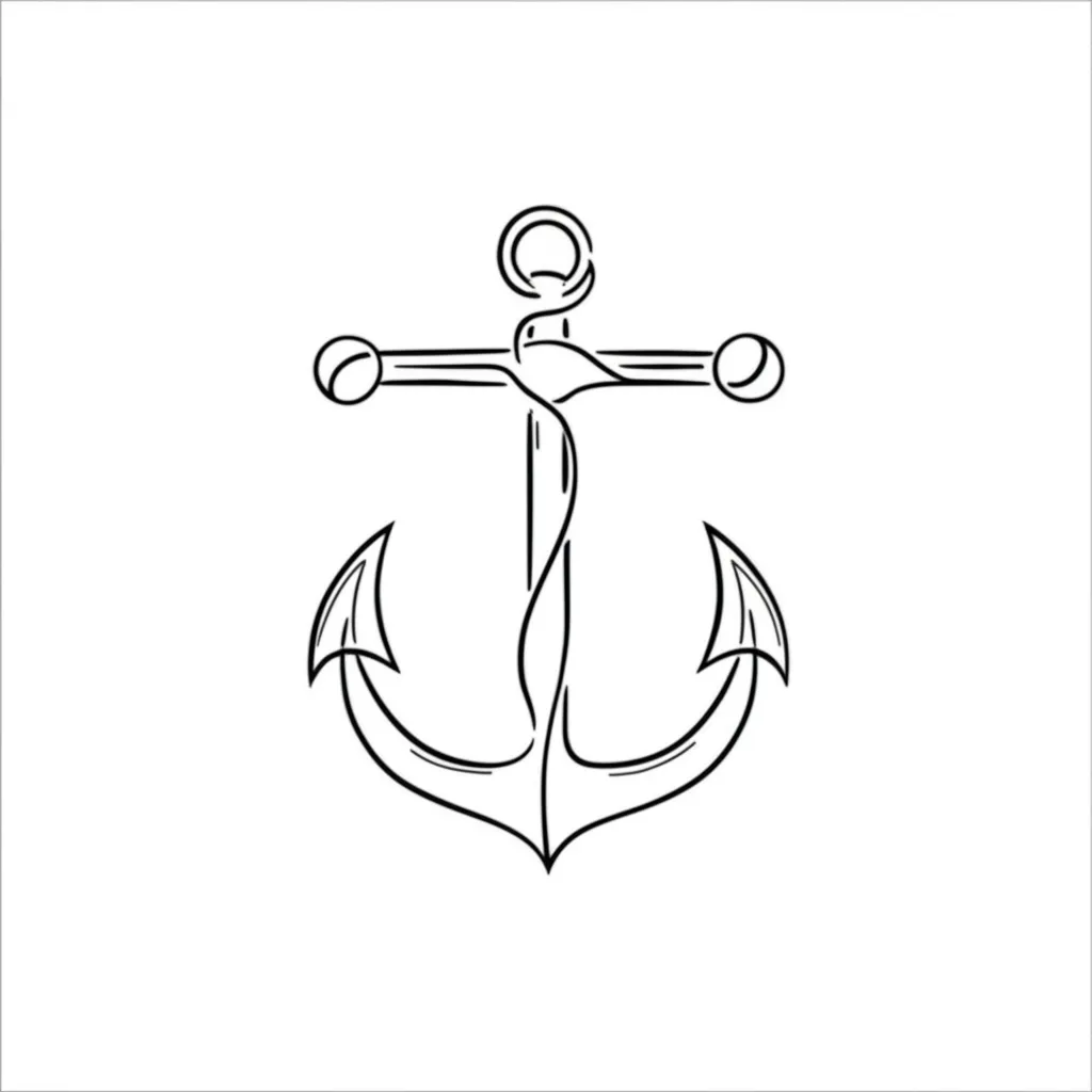 Minimalist Navy Anchor Tattoo Design - Simple and Meaningful