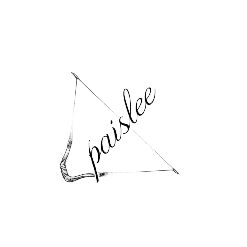 Paislee Name Bow Fine Line Tattoo Design
