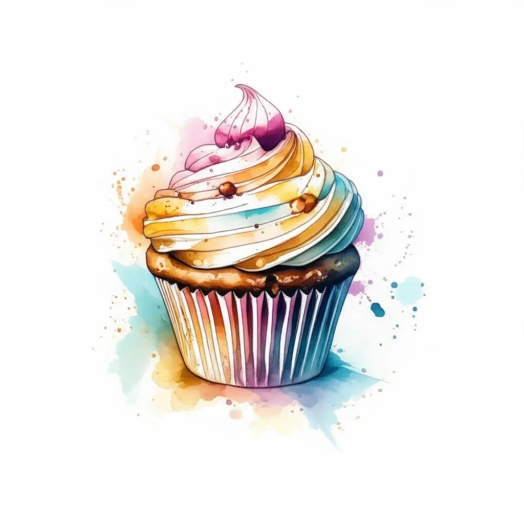 Gangster Muffin Watercolor Tattoo Idea