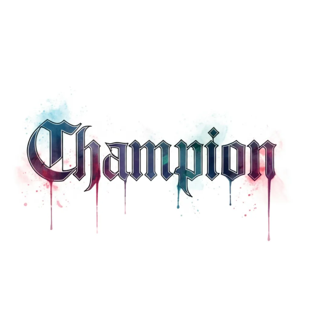 Champion Watercolor Tattoo Design for Stomach Champion Watercolor Tattoo Design for Stomach